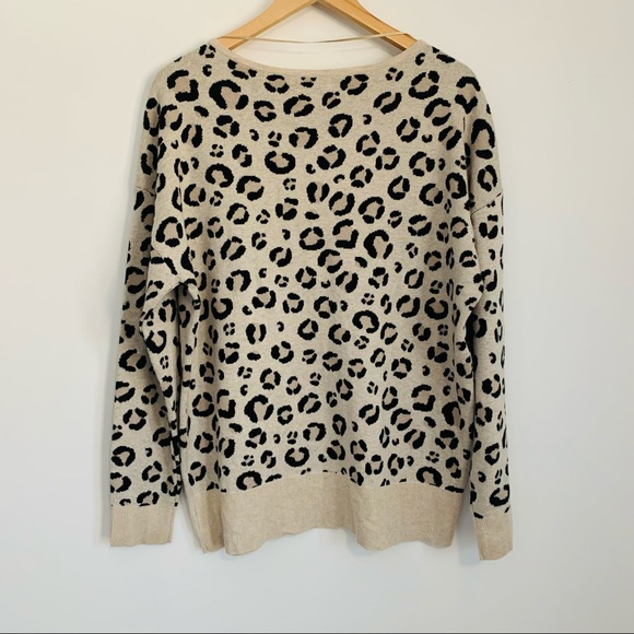 Maison Jules Leopard Print Sweater - Picture 4 of 4
